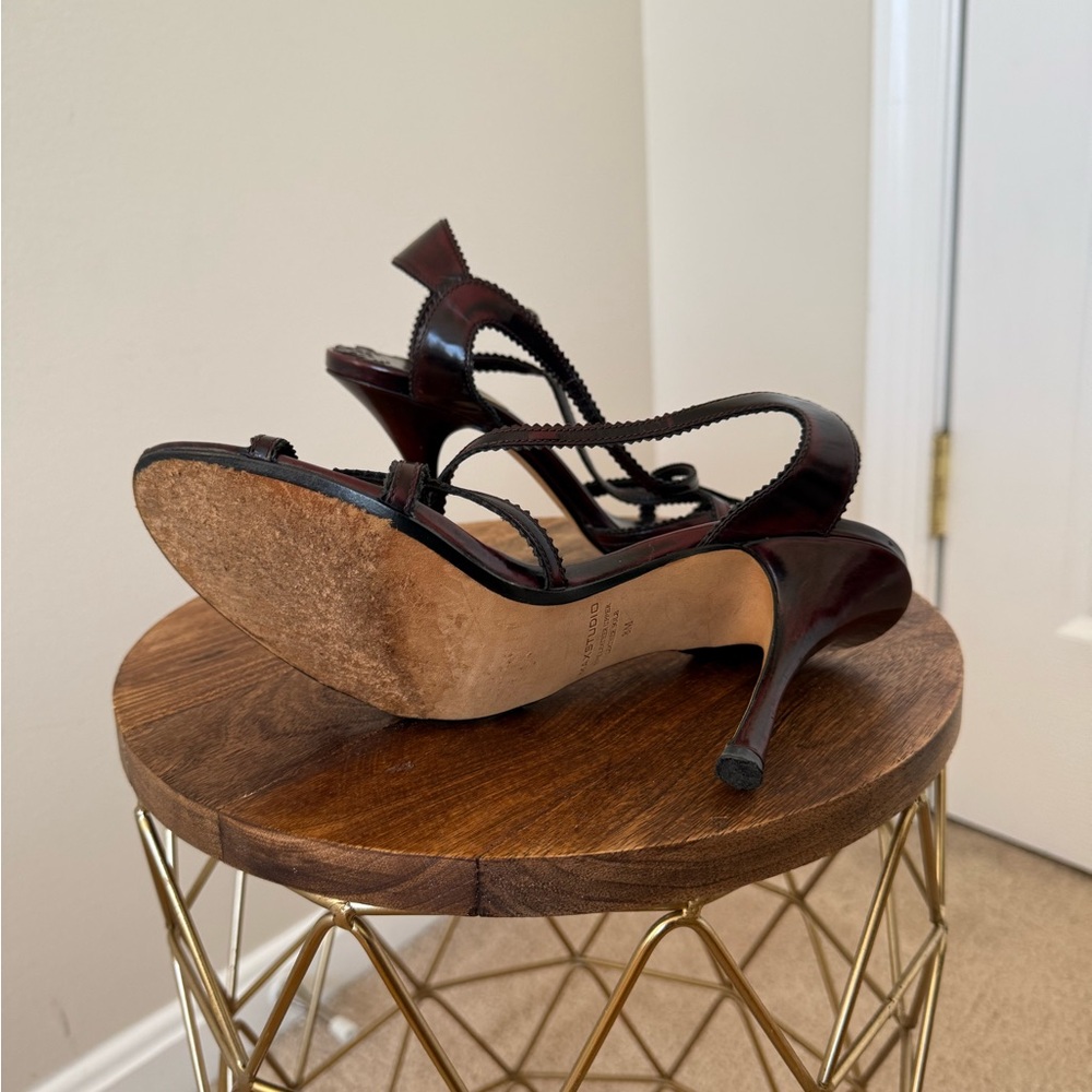 Max Studio Espresso Strappy Heels